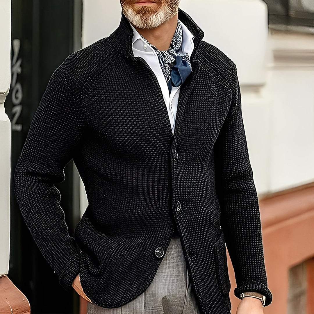 R&B | Stylischer Cardigan mit Stehkragen für Männer