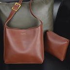 R&B | Stilvolle Robuste Braune Geprägte Brusttasche