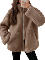 R&B | Elegante Damenwolljacke mit Reißverschluss