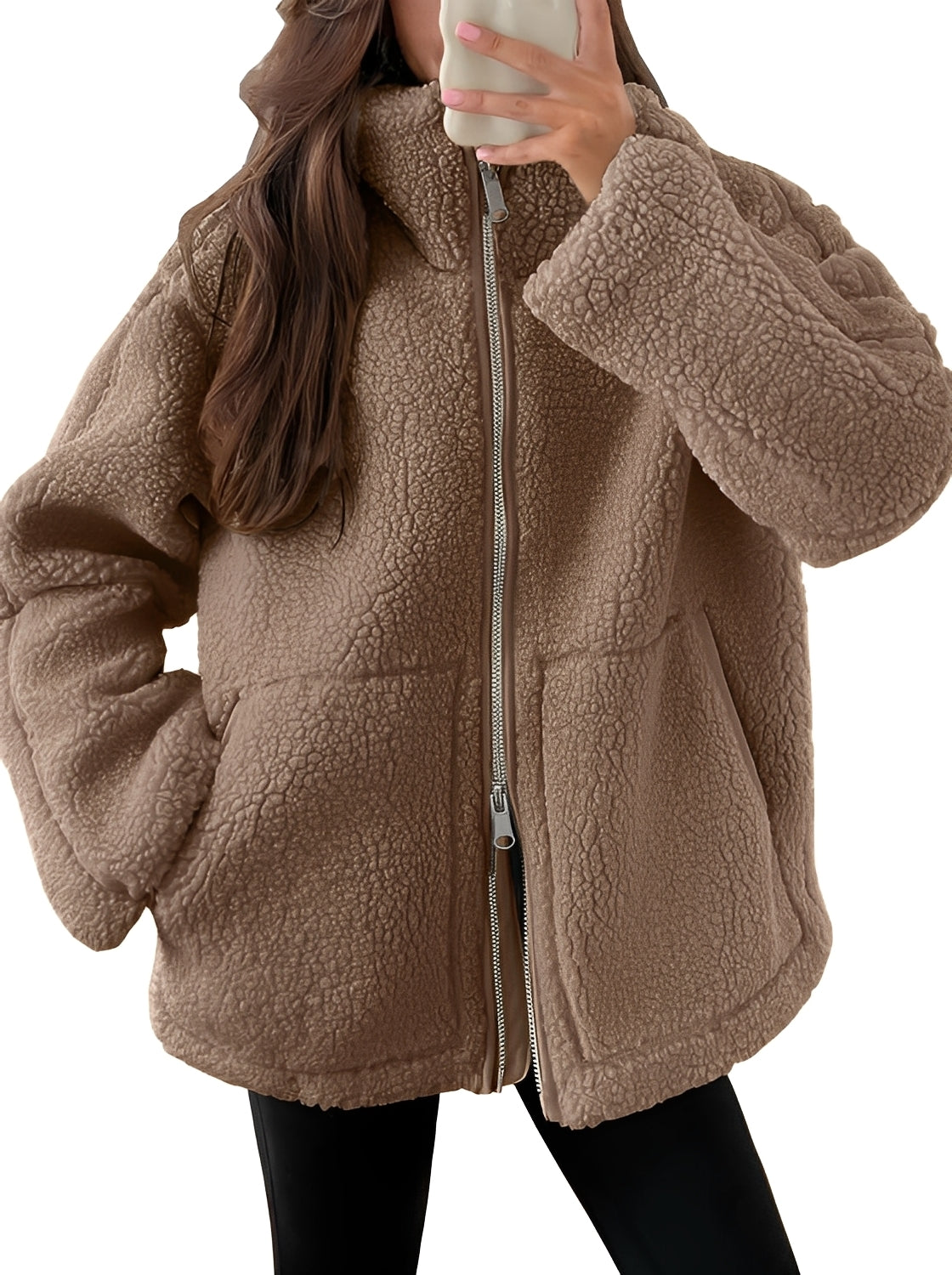 R&B | Elegante Damenwolljacke mit Reißverschluss