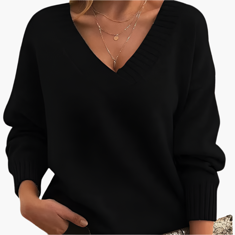 R&B | V-Neck Pullover - Elegante Strickpullover Im Oversize-Stil für Alltag & Büro