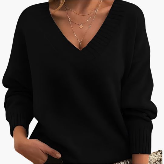 R&B | V-Neck Pullover - Elegante Strickpullover Im Oversize-Stil für Alltag & Büro