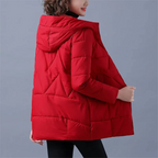 R&B | Elegante unifarbene gerippte gesteppte Jacke mit Reißverschluss ideal für Herbst/Winter