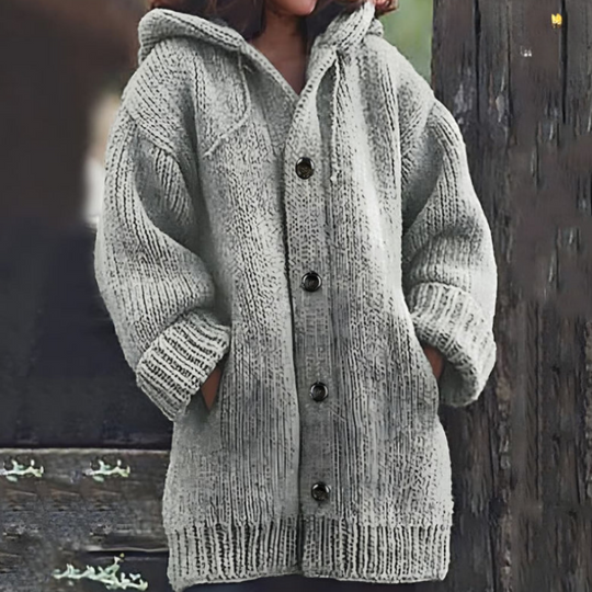 R&B | Gestrickte Damenjacke Mit Kapuze