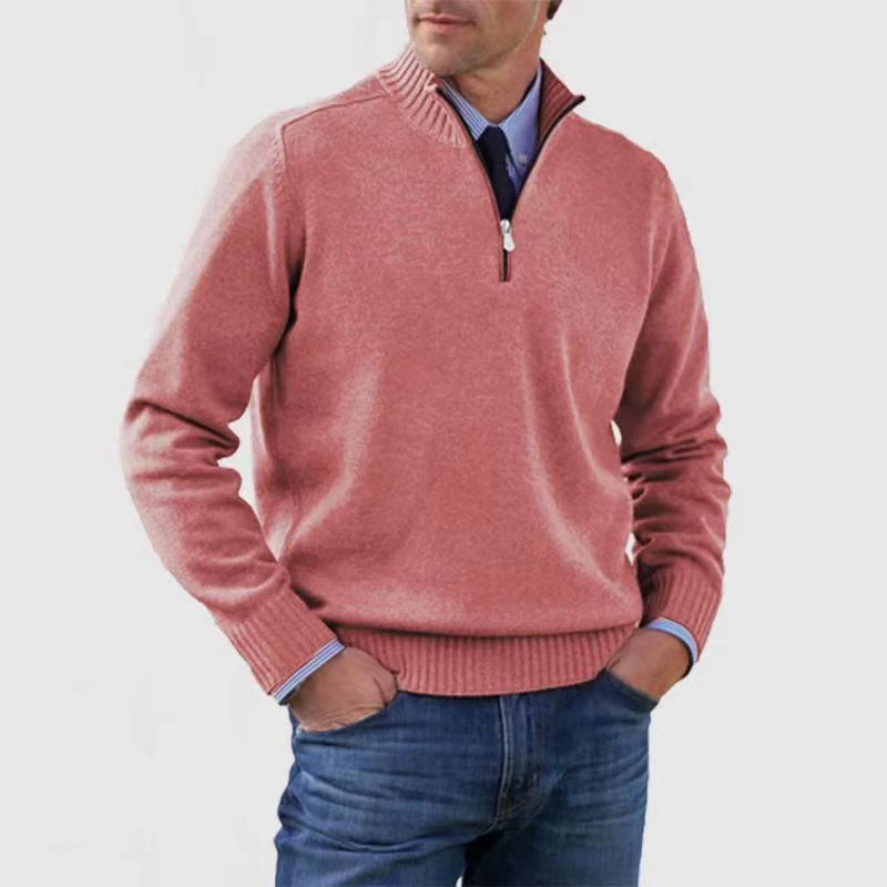 R&B | Herrenpullover Mit Halbem Reißverschluss