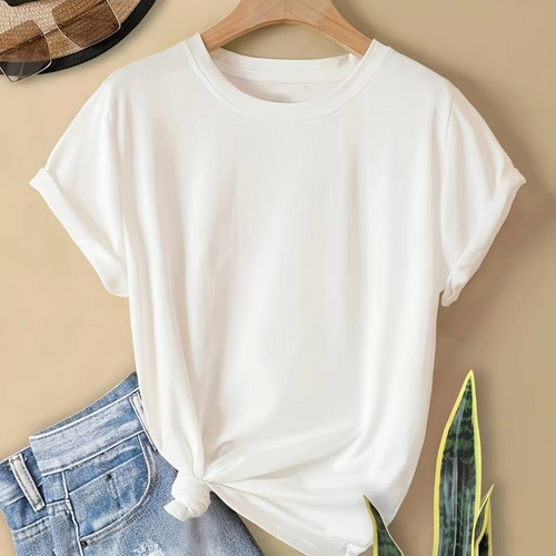 R&B | Damen Bequem T-Shirt Rundhals