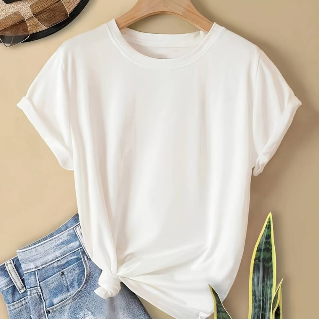 R&B | Damen Bequem T-Shirt Rundhals