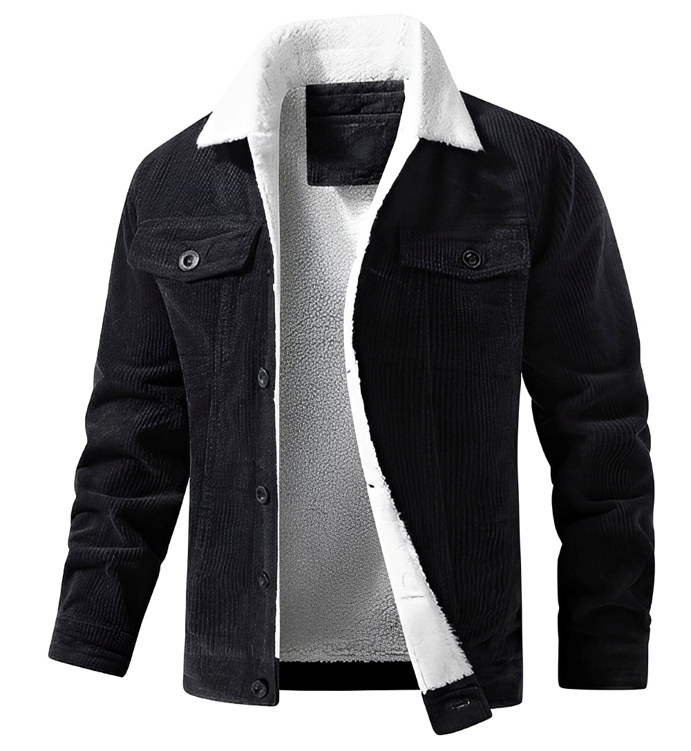 R&B | klassische Cord-Plüschjacke für Männer