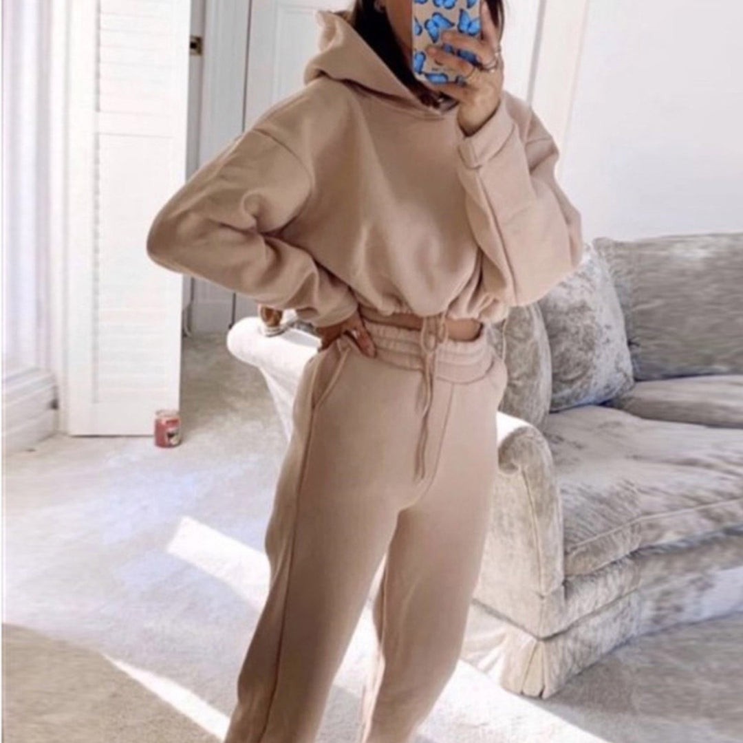 R&B | Jogginganzug Zweiteiler mit Cropped Hoodie