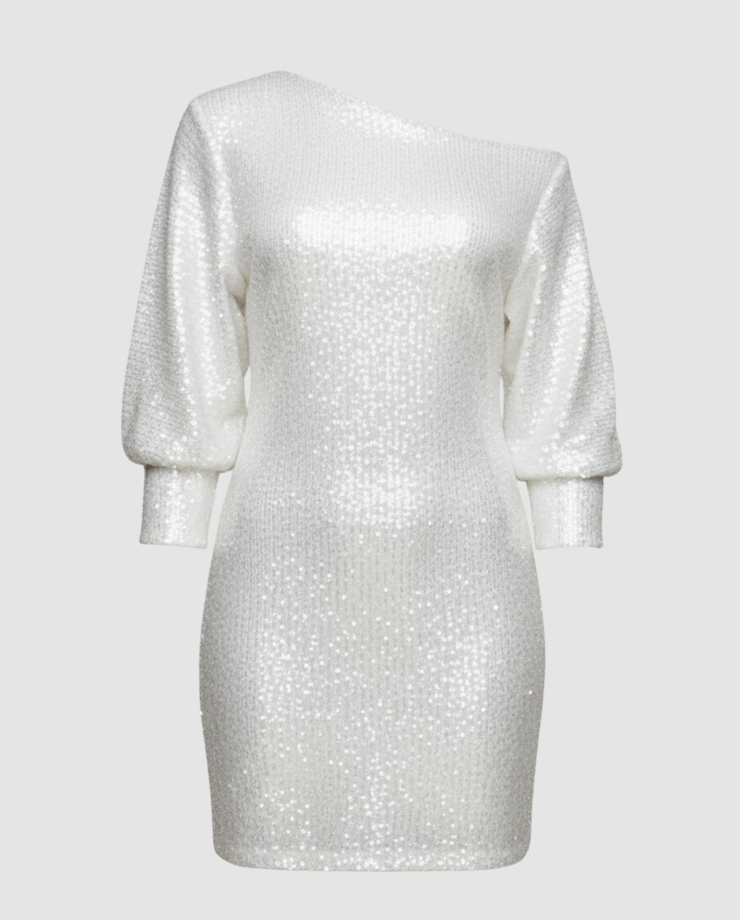 Glänzendes One Shoulder Minikleid | R&B
