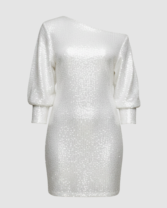 Glänzendes One Shoulder Minikleid | R&B