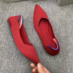 Damen Elegante spitz zulaufende Ballerinas mit modischem Akzent