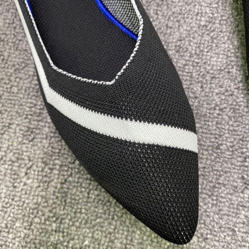 Damen Ballerinas mit modischem Bast-Detail