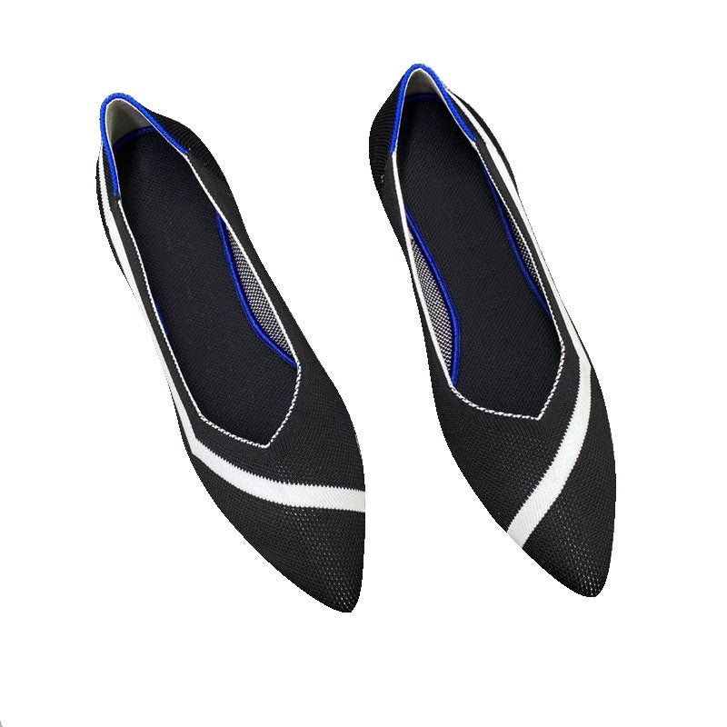 Damen Ballerinas mit modischem Bast-Detail