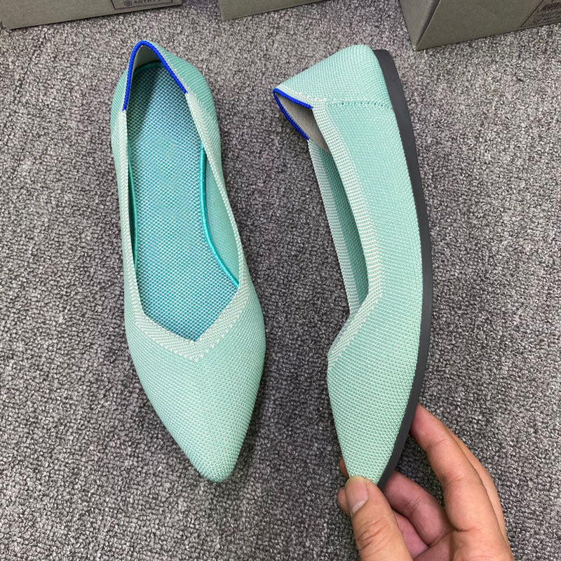 Damen Peep-Toe Ballerinas mit komfortabler Netzstruktur