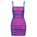 Damen Sommerliches Mini-Kleid mit raffinierten Rüschendetails und Spaghettiträgern R&B
