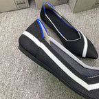 Damen Ballerinas mit modischem Bast-Detail