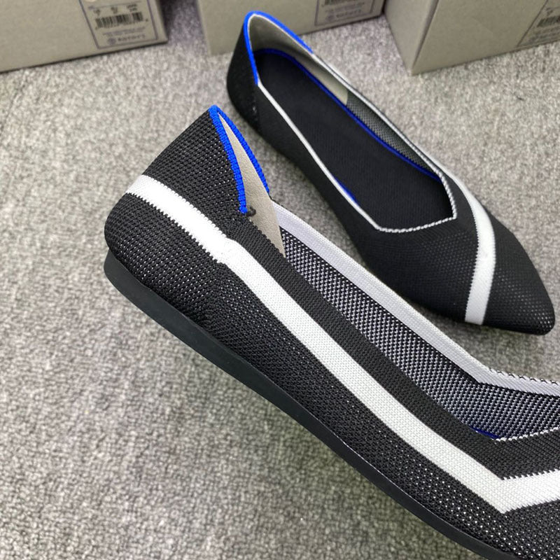 Damen Ballerinas mit modischem Bast-Detail
