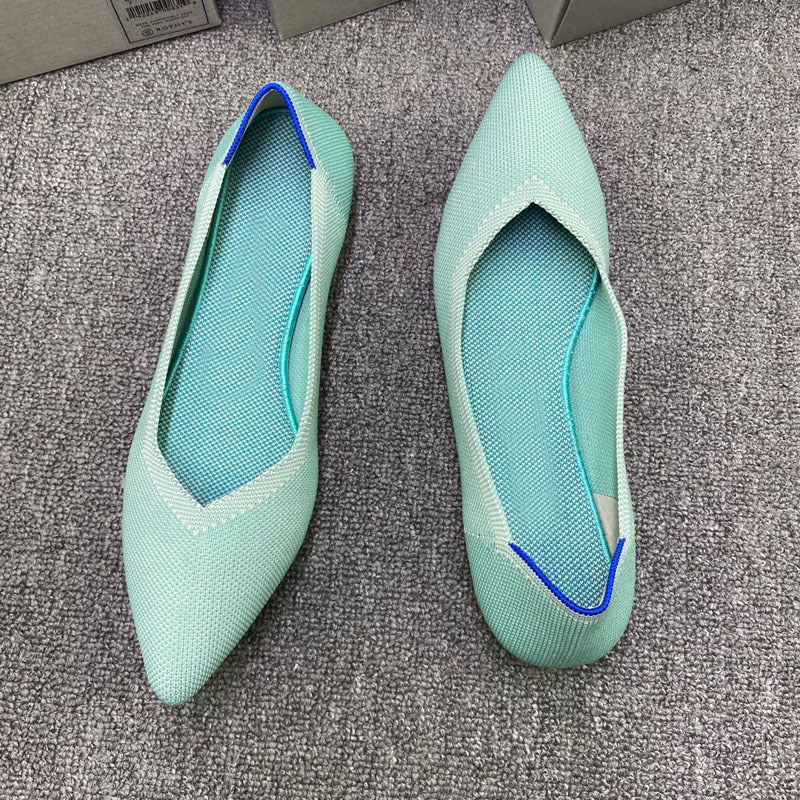 Damen Peep-Toe Ballerinas mit komfortabler Netzstruktur