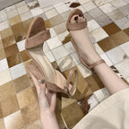 Damen Sandaletten mit elegantem Blockabsatz und verstellbarem Riemen R&B