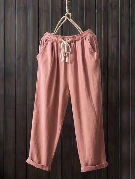 Damen Hose mit elastischem Bund und seitlichen Taschen R&B