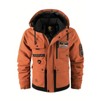 R&B | Herren Outdoor-Jacke gepolstert mit abnehmbarer Kapuze