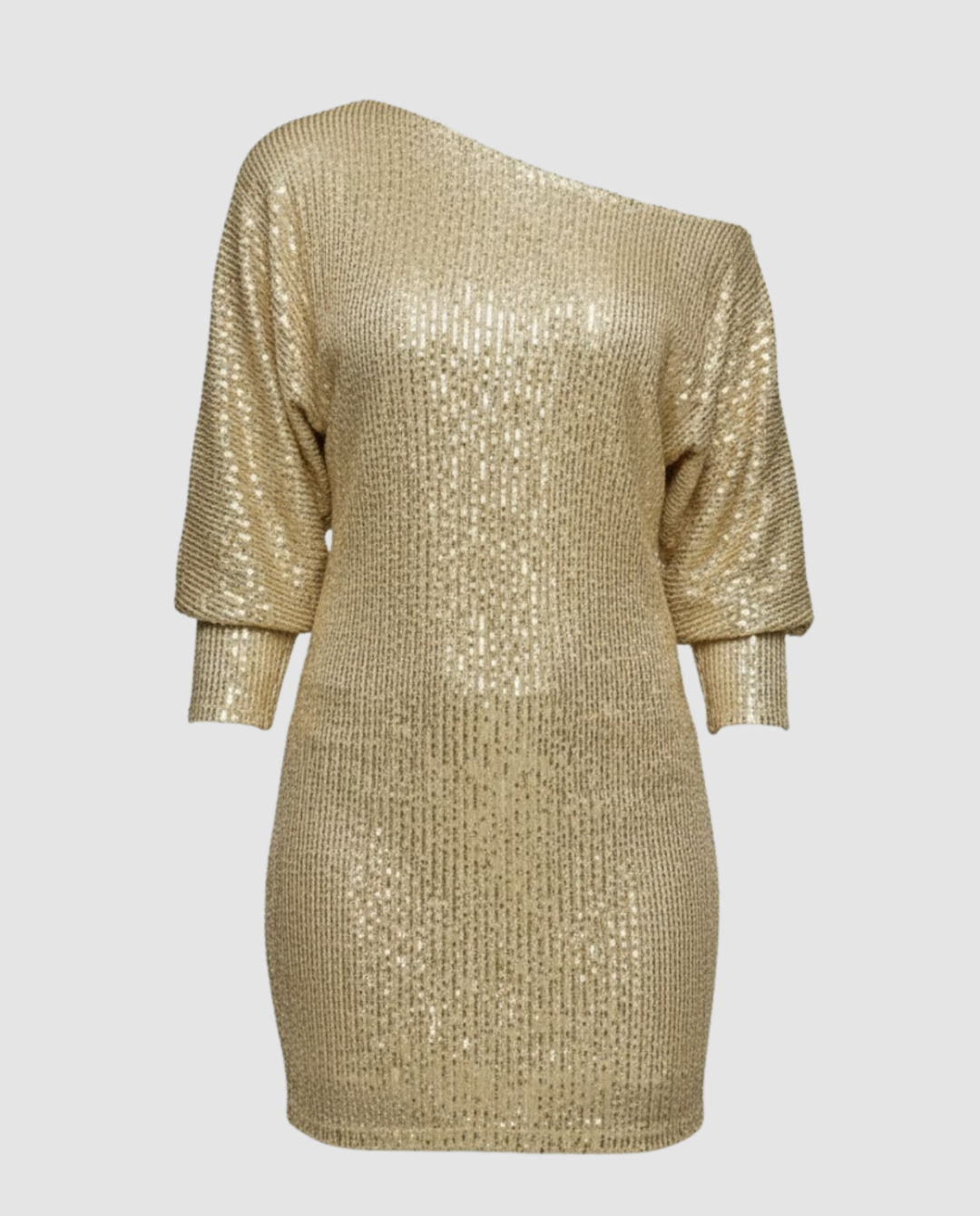 Glänzendes One Shoulder Minikleid | R&B