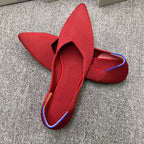 Damen Elegante spitz zulaufende Ballerinas mit modischem Akzent