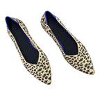 Damen Ballerinas mit modischem Leopardenmuster aus elastischem Material