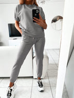Damen Sportliches Oberteil mit Puffärmeln und lässiger Passform R&B