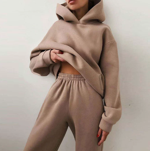 Damen Sportliches Sweatshirt- und Jogginghose-Set R&B