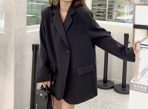 Damen Oversized Blazer aus weichem Wollmix R&B