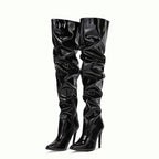 R&B | Kniehohe Lange Stiefel für Frauen mit Super Hohem Absatz für Partys