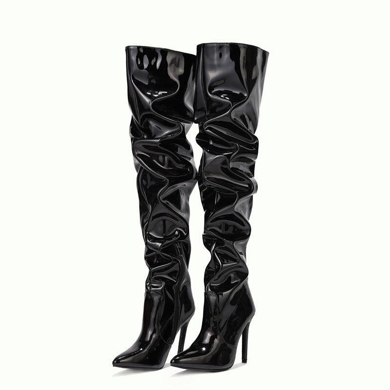 R&B | Kniehohe Lange Stiefel für Frauen mit Super Hohem Absatz für Partys