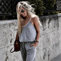 Damen Lässiger Jumpsuit mit schmalen Trägern und praktischen Taschen R&B
