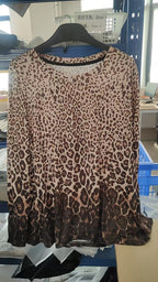 R&B | Leopardenprint Lässig Stehkragen