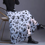 R&B | Eleganter Maxirock Aus Mesh mit Blumenmuster