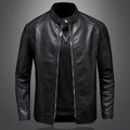 R&B | Vegan Lederjacke Slim Fit Stehkragen Reißverschluss Minimalistisches Design