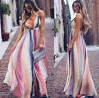 R&B | Bunt Gestreiftes Maxikleid für Damen