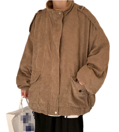 R&B | Cordjacke mit Vorderknopfblende