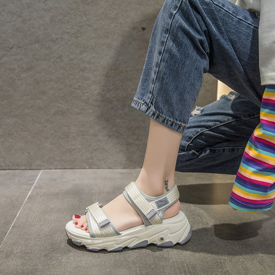 Damen Sportliche Sandalen mit verstellbaren Riemen und dämpfender Sohle R&B