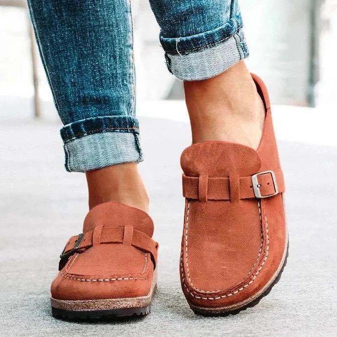 Damen Mokassins mit dekorativer Schnalle R&B