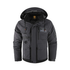 R&B | Herren Outdoor-Jacke gepolstert mit abnehmbarer Kapuze
