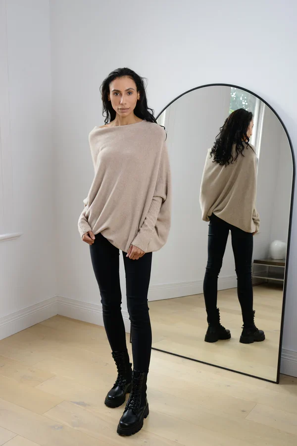 R&B | Asymmetrisch Drapierter Pullover