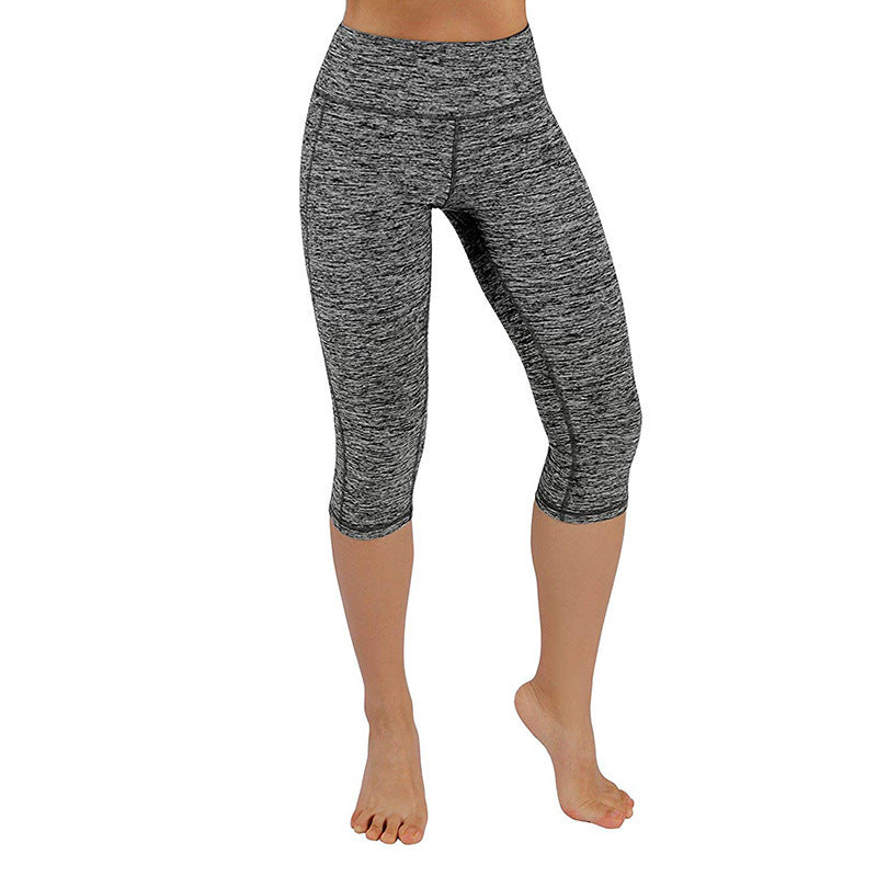 Damen Sportliche Capri-Leggings mit Seitentaschen und hohem Bund R&B