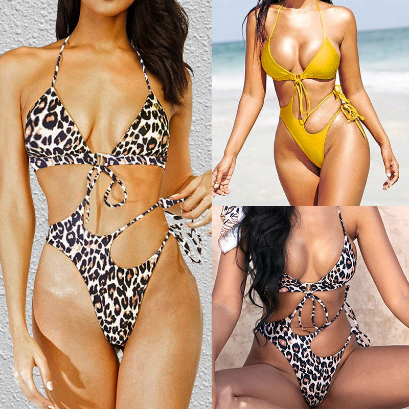 Damen Triangel-Bikini mit modischem Cut-Out und raffiniertem Bindesystem R&B