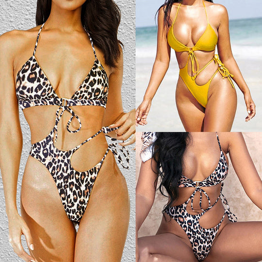 Damen Triangel-Bikini mit modischem Cut-Out und raffiniertem Bindesystem R&B