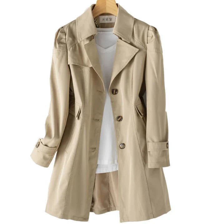 R&B | Damen Trenchcoat mit Kapuze Winter