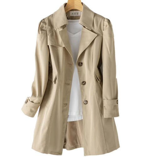 R&B | Damen Trenchcoat mit Kapuze Winter