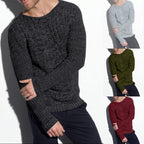 Herren Grobstrickpullover mit strukturierter Oberfläche und modernem V-Ausschnitt R&B